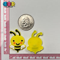 Bees Soft Bendable Flatback Charms Cabochons Flowers 10Pcs Charm