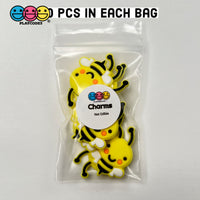 Bees Soft Bendable Flatback Charms Cabochons Flowers 10Pcs Charm