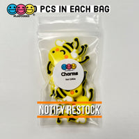 Bees Soft Bendable Flatback Charms Cabochons Flowers 10Pcs Charm