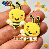 Bees Soft Bendable Flatback Charms Cabochons Flowers 10Pcs Charm