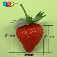 Berries Strawberries Raspberries Blackberries Cherries Realistic Fake Fruit Charms Cabochon Charm