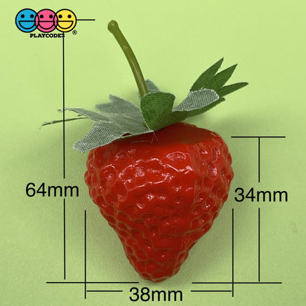 Berries Strawberries Raspberries Blackberries Cherries Realistic Fake Fruit Charms Cabochon Charm