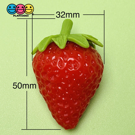Berries Strawberries Raspberries Blackberries Cherries Realistic Fake Fruit Charms Cabochon Charm