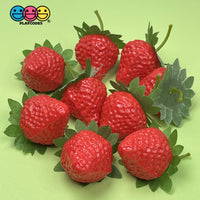 Berries Strawberries Raspberries Blackberries Cherries Realistic Fake Fruit Charms Cabochon Charm