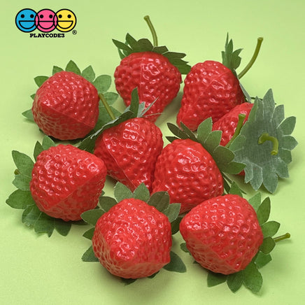 Berries Strawberries Raspberries Blackberries Cherries Realistic Fake Fruit Charms Cabochon Charm