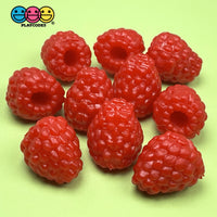 Berries Strawberries Raspberries Blackberries Cherries Realistic Fake Fruit Charms Cabochon Charm