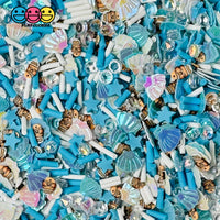 Big Blue Sea Mix Clown Fish Rhinestone Diamonds Stars Polymer Fake Clay Sprinkles Decoden Fimo