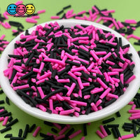 Black Pink Mix Fake Clay Sprinkles Decoden Jimmies Sprinkle