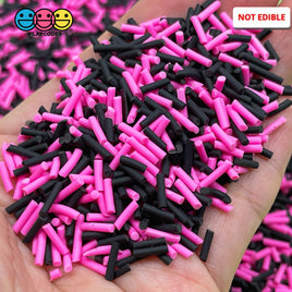 Black Pink Mix Fake Clay Sprinkles Decoden Jimmies Sprinkle