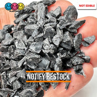 Black Silica Acrylic Sand 100 Grams Slime Filler Fake Lava Rock Candy Sprinkle