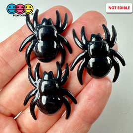 Black Spider Halloween Charm Flat Back Cabochons Decoden 10 Pcs Playcode3 Llc