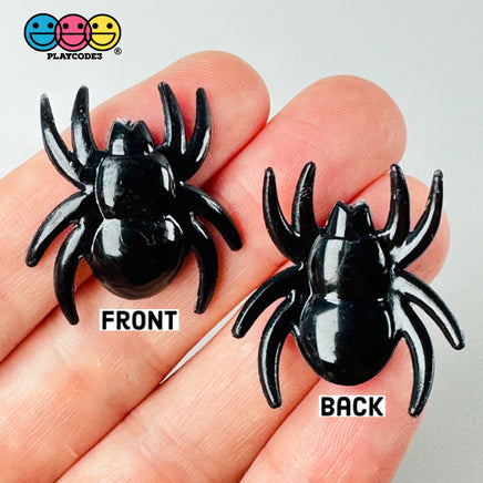 Black Spider Halloween Charm Flat Back Cabochons Decoden 10 Pcs Playcode3 Llc