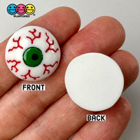Blood Shot Green Eyes Charm Plastic Party Favors Halloween Cabochons 10 Pcs Playcode3 Llc