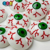 Blood Shot Green Eyes Charm Plastic Party Favors Halloween Cabochons 10 Pcs Playcode3 Llc