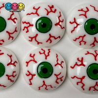 Blood Shot Green Eyes Charm Plastic Party Favors Halloween Cabochons 10 Pcs Playcode3 Llc