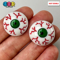 Blood Shot Green Eyes Charm Plastic Party Favors Halloween Cabochons 10 Pcs Playcode3 Llc