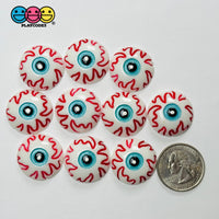 Bloody Eyeball Flatback Halloween Holiday Cabochons Decoden Charm 10 pcs Charm