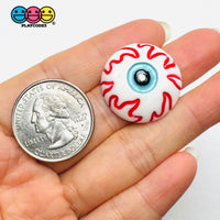 Bloody Eyeball Flatback Halloween Holiday Cabochons Decoden Charm 10 pcs Charm