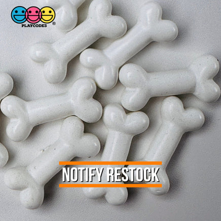 Bones Mini White Charm Plastic Party Favors Halloween Cabochons 10 Pcs Playcode3 Llc