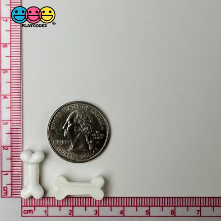 Bones Mini White Charm Plastic Party Favors Halloween Cabochons 10 Pcs Playcode3 Llc