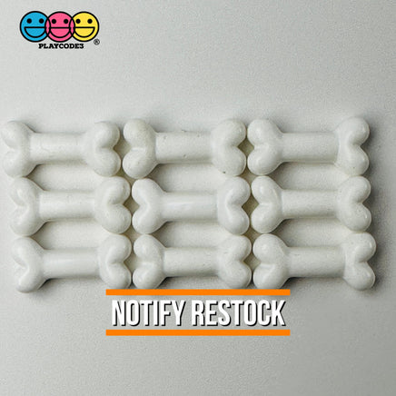 Bones Mini White Charm Plastic Party Favors Halloween Cabochons 10 Pcs Playcode3 Llc