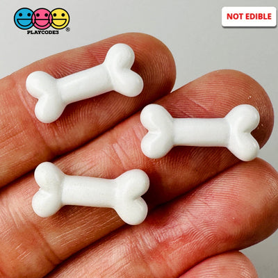 Bones Mini White Charm Plastic Party Favors Halloween Cabochons 10 Pcs Playcode3 Llc