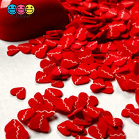Broken Heart Red Fimo Faux Sprinkle Mix Valentines Day Fake Bake Funfetti
