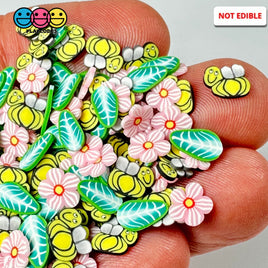 Bumble Bee Flower Garden Fimo Slices Mix Fake Clay Sprinkles Decoden Jimmies Playcode3 Llc 10 Grams