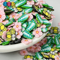 Bumble Bee Flower Garden Fimo Slices Mix Fake Clay Sprinkles Decoden Jimmies Playcode3 Llc Sprinkle