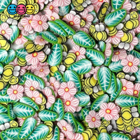 Bumble Bee Flower Garden Fimo Slices Mix Fake Clay Sprinkles Decoden Jimmies Playcode3 Llc Sprinkle