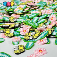 Bumble Bee Flower Garden Fimo Slices Mix Fake Clay Sprinkles Decoden Jimmies Playcode3 Llc Sprinkle