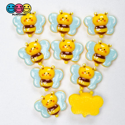 Bumble Bees Summer Flatback Cabochons Decoden Charm 10 Pcs Playcode3