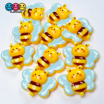 Bumble Bees Summer Flatback Cabochons Decoden Charm 10 Pcs Playcode3