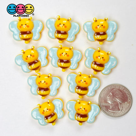 Bumble Bees Summer Flatback Cabochons Decoden Charm 10 Pcs Playcode3