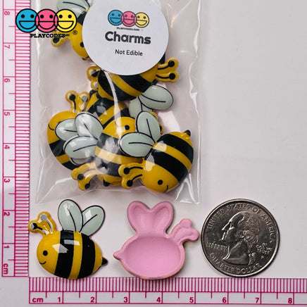 Bumble Bee Concave Back Charms Honey Bees Charm Cabochons 10 Pcs