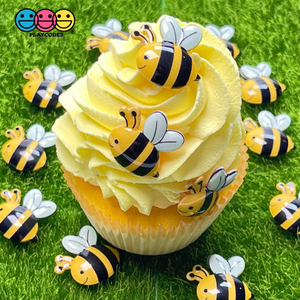 Bumble Bee Concave Back Charms Honey Bees Charm Cabochons 10 Pcs