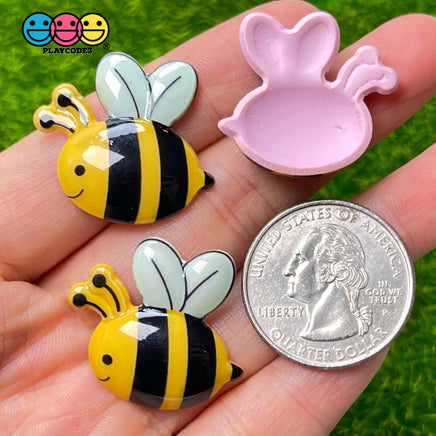 Bumble Bee Concave Back Charms Honey Bees Charm Cabochons 10 Pcs