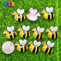 Bumble Bee Concave Back Charms Honey Bees Charm Cabochons 10 Pcs