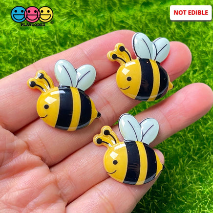 Bumble Bee Concave Back Charms Honey Bees Charm Cabochons 10 Pcs