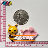 Bumblebee Concave Back Bee Charms Honey Bees Smile Kawaii Charm Cabochons 10 Pcs