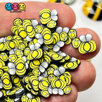 Bumblebee Smile Face Fimo Slices Polymer Clay Fake Sprinkles Bees Kawaii Funfetti Confetti 10/5 Mm