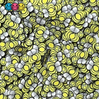 Bumblebee Smile Face Fimo Slices Polymer Clay Fake Sprinkles Bees Kawaii Funfetti Confetti 10/5 Mm