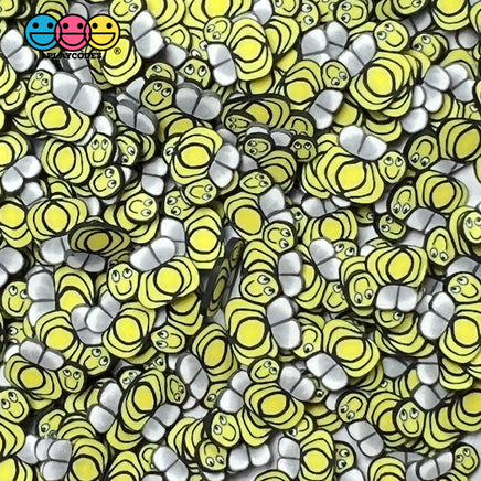 Bumblebee Smile Face Fimo Slices Polymer Clay Fake Sprinkles Bees Kawaii Funfetti Confetti 10/5 Mm