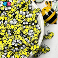 Bumblebee Smile Face Fimo Slices Polymer Clay Fake Sprinkles Bees Kawaii Funfetti Confetti 10/5 Mm
