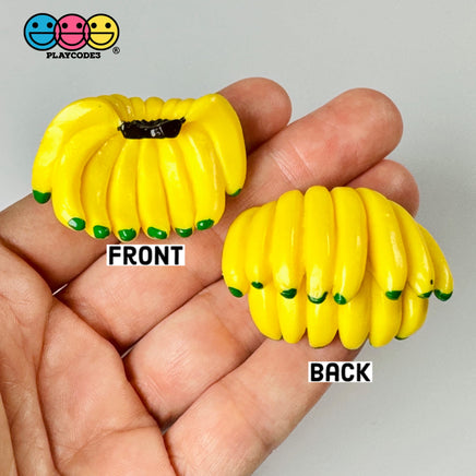 Bunch Of Bananas Mini Charm Cabochon Decoden Plastic Resin 5 Pcs Playcode3 Llc
