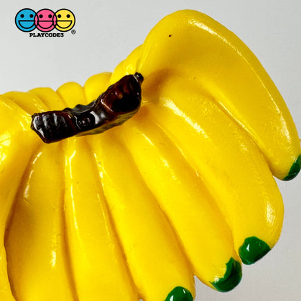 Bunch Of Bananas Mini Charm Cabochon Decoden Plastic Resin 5 Pcs Playcode3 Llc