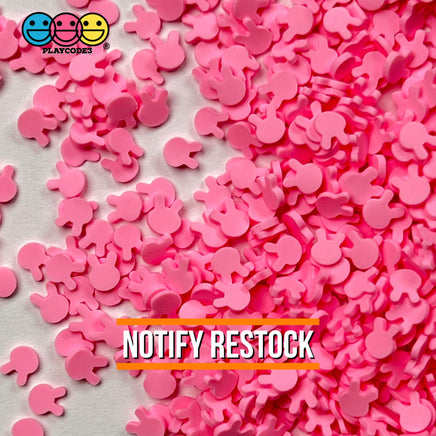 Bunny Pink Rabbit Heads Fimo Mix Faux Sprinkle Fake Bake Confetti Easter Funfetti