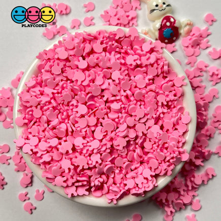 Bunny Pink Rabbit Heads Fimo Mix Faux Sprinkle Fake Bake Confetti Easter Funfetti