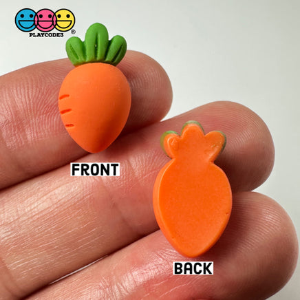 Bunny Rabbit & Carrots Mini Flat Back Charms Easter Cabochons Decoden 3 Options 10Pcs Playcode3 Llc