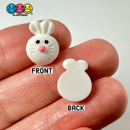 Bunny Rabbit & Carrots Mini Flat Back Charms Easter Cabochons Decoden 3 Options 10Pcs Playcode3 Llc